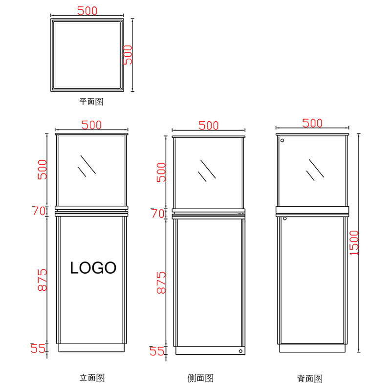 奢侈品精品展示柜A款-5号花纹