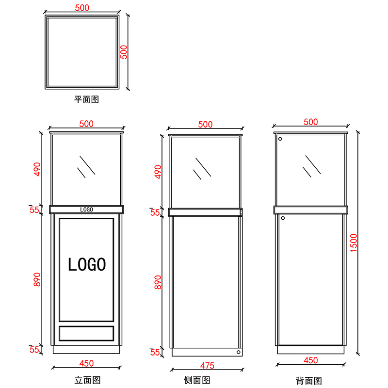 珠宝精品展柜D-01款