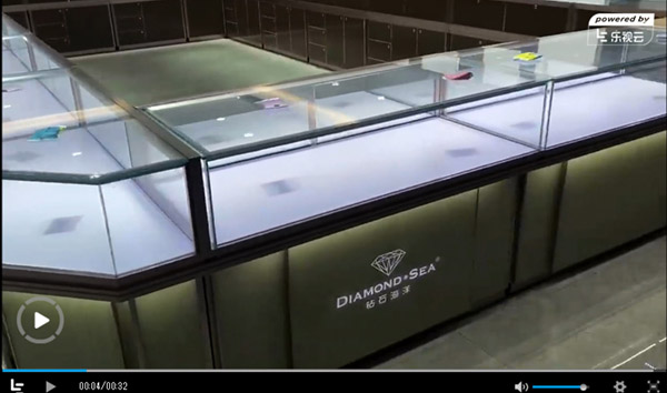 珠宝钻石展示柜台实拍案例——钻石海洋