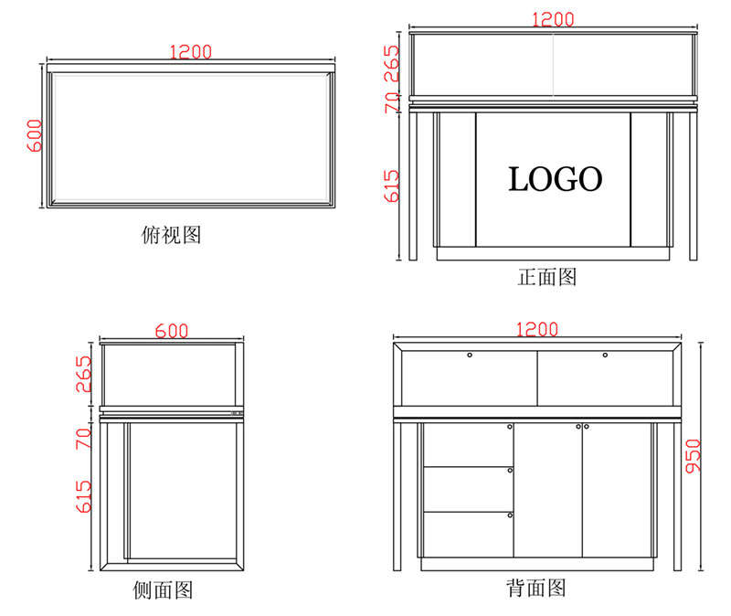 黄金展示柜,珠宝展示柜,钻石展示柜