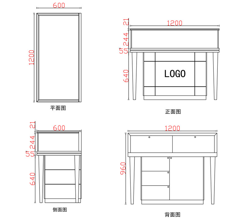 商场眼镜展示柜,商场手表柜,品牌手表眼镜专柜