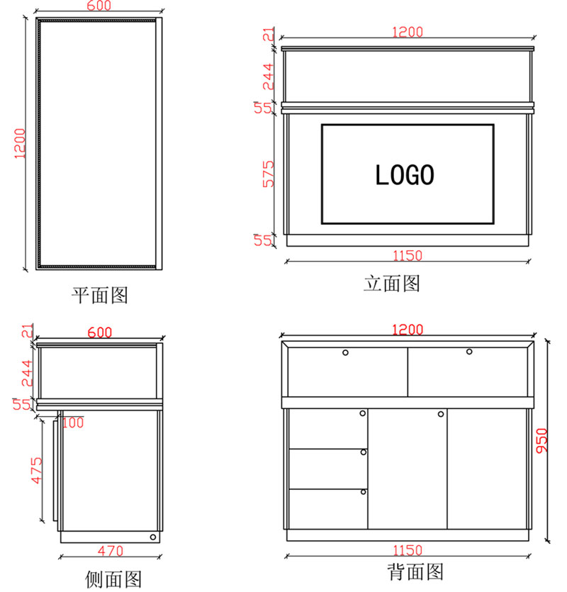 珠宝展柜,首饰展柜,玻璃展示柜